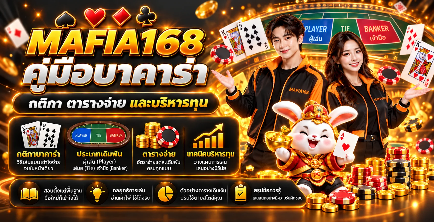 MAFIA168 บาคาร่าออนไลน์ กติกาและตารางจ่าย